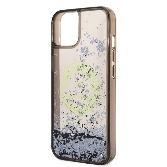 Hoes voor Apple iPhone 14 Plus, Karl Lagerfeld, Liquid Glitter RSG, Zwart