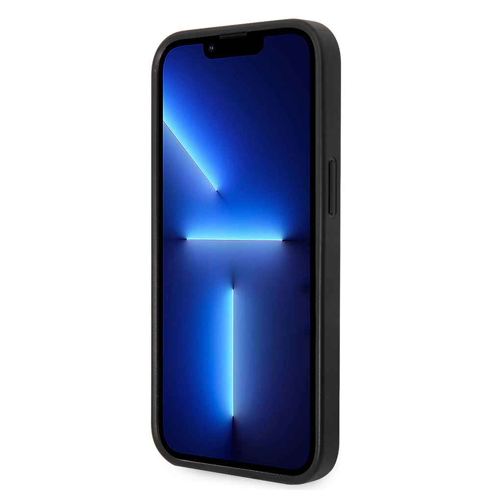 Hoes voor Apple iPhone 14 Plus, Karl Lagerfeld, Saffiano Karl's Head, Zilver