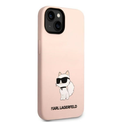 Hoes voor Apple iPhone 14 Plus, Karl Lagerfeld, Silicone Choupette, Roze