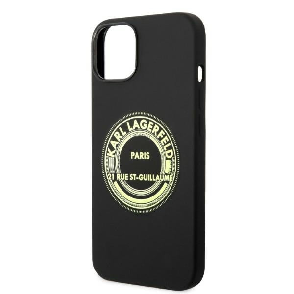 Hoes voor Apple iPhone 14 Plus, Karl Lagerfeld, Silicone RSG, Zwart