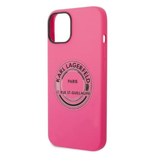 Hoes voor Apple iPhone 14 Plus, Karl Lagerfeld, Silicone RSG, Roze