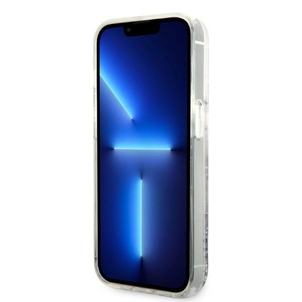 Hoes voor Apple iPhone 14 Pro, Karl Lagerfeld, Glitter Choupette's Head, Zilverkleurig