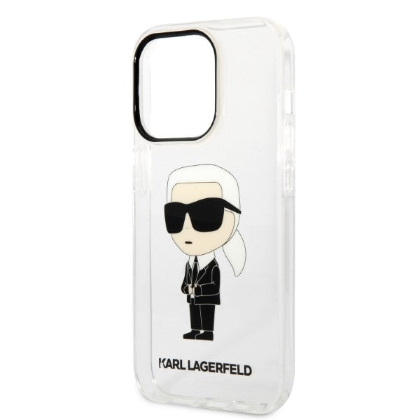 Case for Apple iPhone 14 Pro, Karl Lagerfeld, IML Ikonik NFT, Transparent