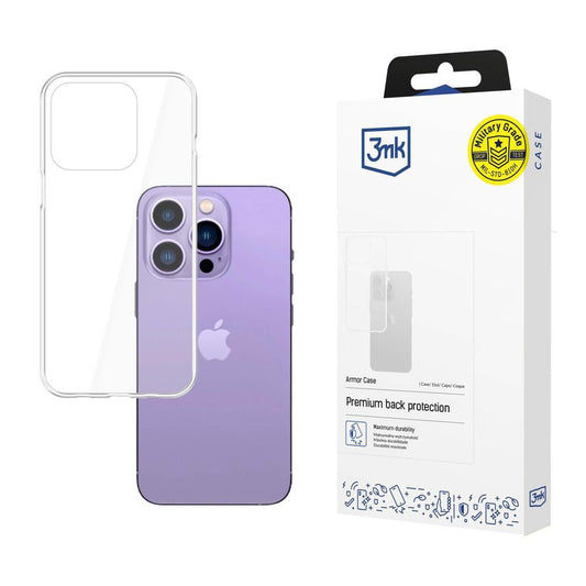 Hoesje voor Apple iPhone 14 Pro Max, 3MK, Armor, Transparant
