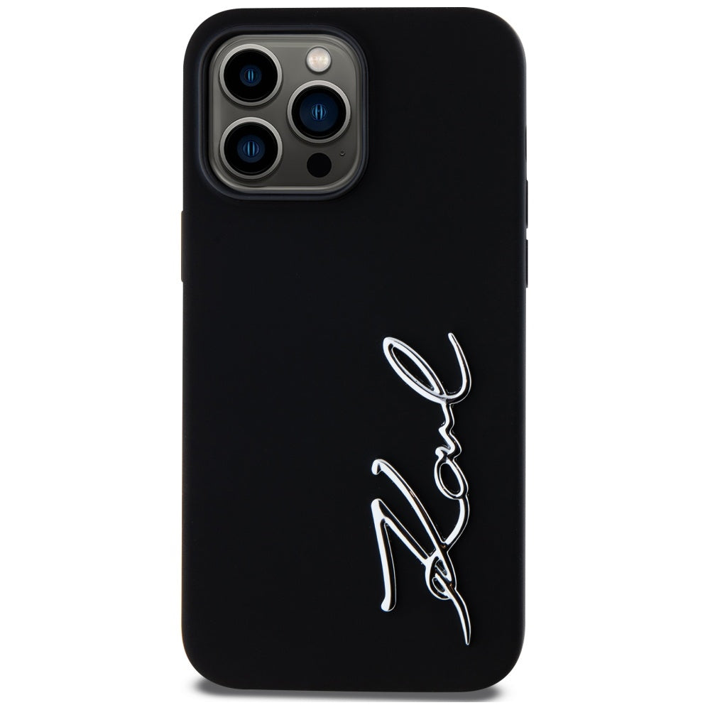Case for Apple iPhone 14 Pro Max, Karl Lagerfeld, Silicone Script, Black