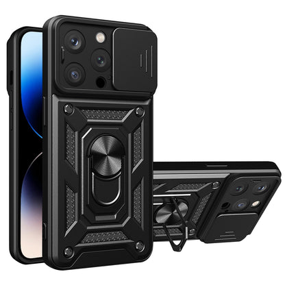 Hoes voor Apple iPhone 14 Pro Max, Techsuit, CamShield, Zwart