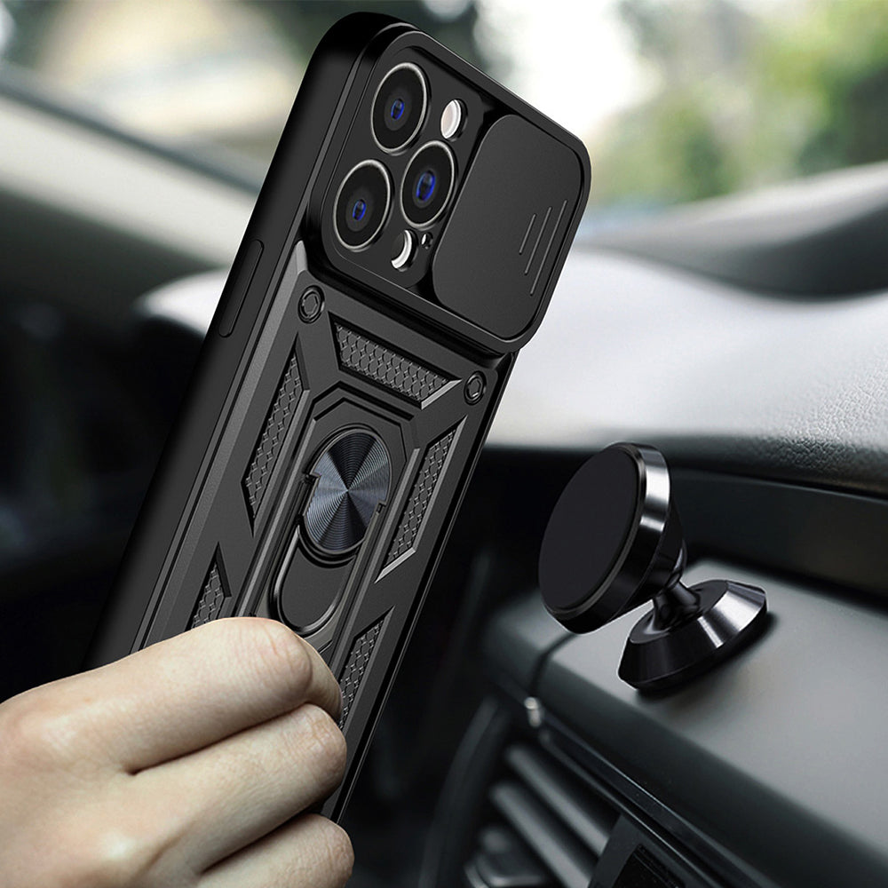 Hoes voor Apple iPhone 14 Pro Max, Techsuit, CamShield, Zwart