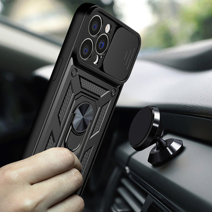 Hoes voor Apple iPhone 14 Pro Max, Techsuit, CamShield, Zwart