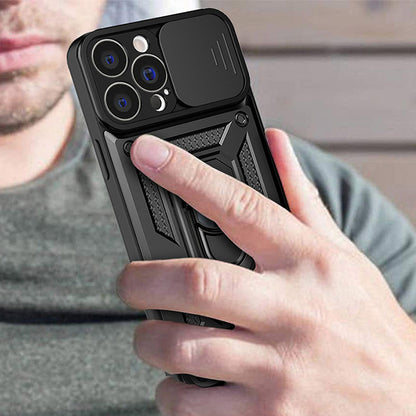 Hoes voor Apple iPhone 14 Pro Max, Techsuit, CamShield, Zwart
