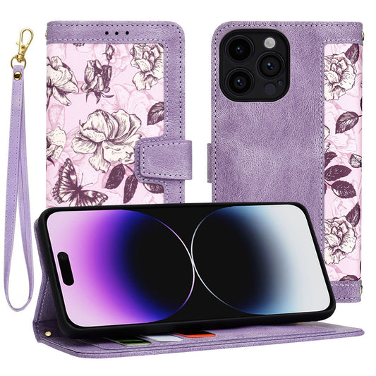 Hoesje voor Apple iPhone 14 Pro Max, Techsuit, FlipCraft, Paars