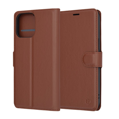 Case for Apple iPhone 14 Pro Max, Techsuit, Leather Folio, Brown