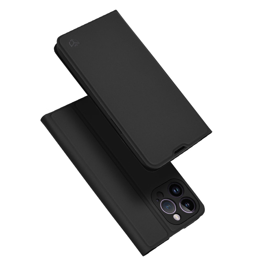 Hoes voor Apple iPhone 14 Pro Max, Techsuit, Magskin Book, Zwart