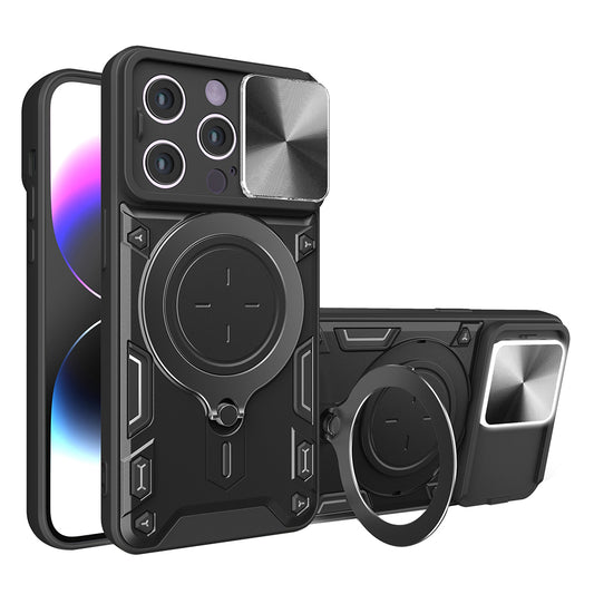 Hoes voor Apple iPhone 14 Pro, Techsuit, CamGuard Pro, Zwart