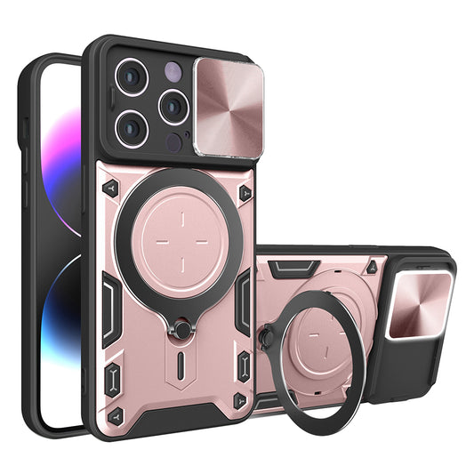 Hoes voor Apple iPhone 14 Pro, Techsuit, CamGuard Pro, Roze Goud
