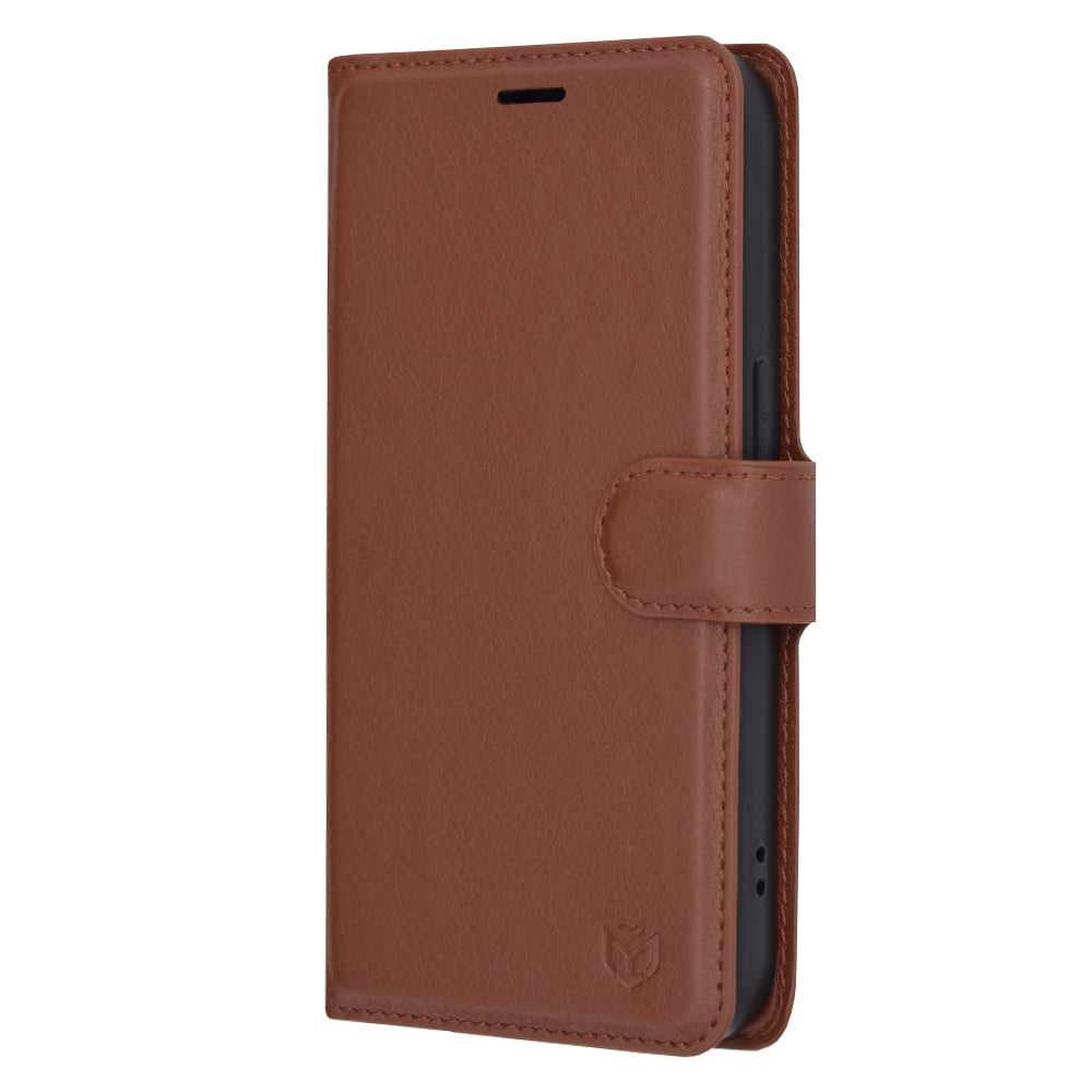 Hoes voor Apple iPhone 14 Pro, Techsuit, Leather Folio, Bruin