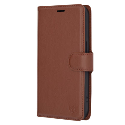 Hoes voor Apple iPhone 14 Pro, Techsuit, Leather Folio, Bruin