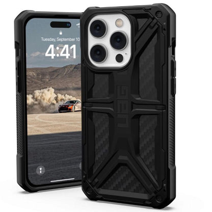 Hoes voor Apple iPhone 14 Pro, Urban Armor Gear, Monarch Carbon, Zwart
