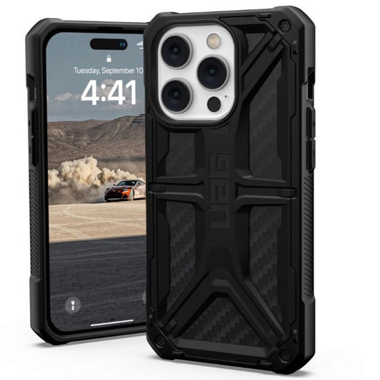 Hoes voor Apple iPhone 14 Pro, Urban Armor Gear, Monarch Carbon, Zwart