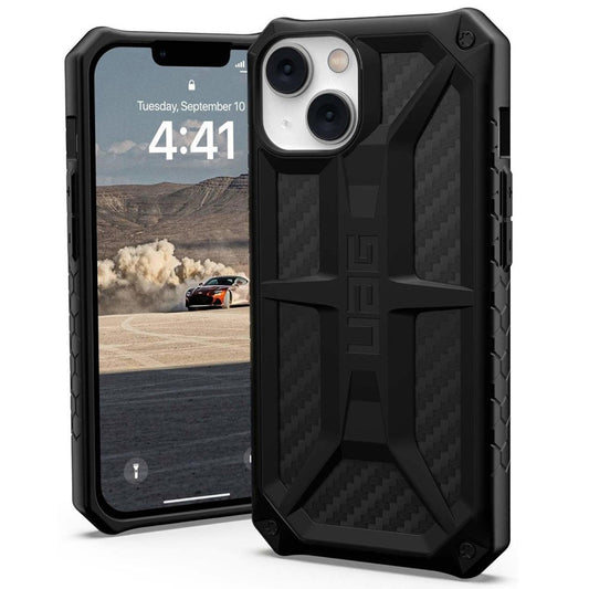 Hoes voor Apple iPhone 14, Urban Armor Gear, Monarch Carbon, Zwart