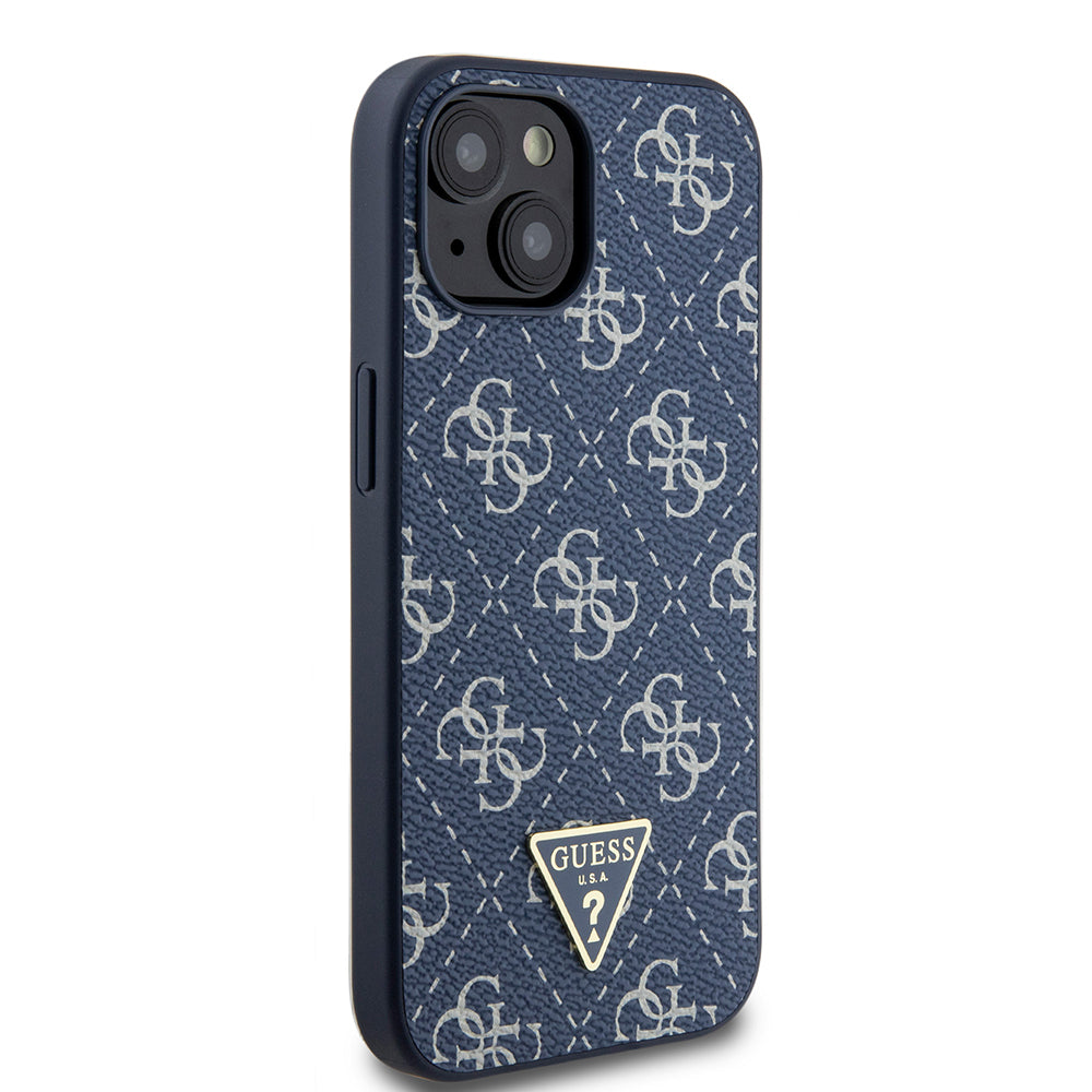 Hoes voor Apple iPhone 15, Guess, 4G Triangle Logo, Blauw