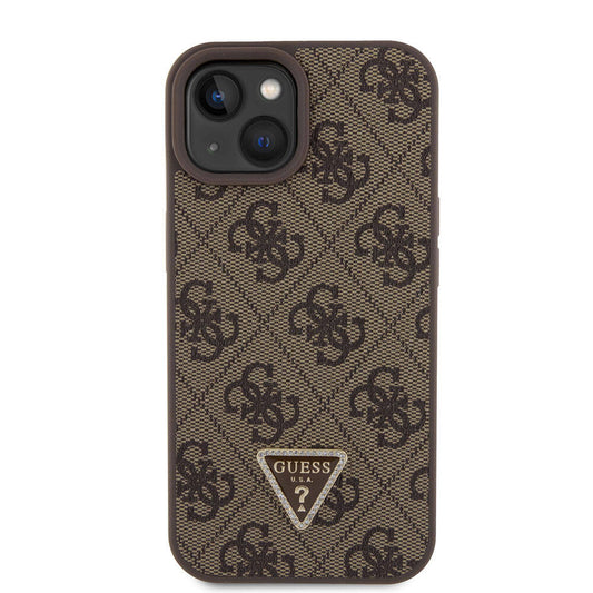 Hoes voor Apple iPhone 15, Guess, Crossbody 4G Metal Logo, Bruin