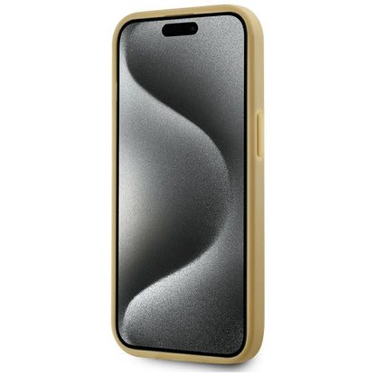 Hoes voor Apple iPhone 15, Karl Lagerfeld, Metal Signature, Goud