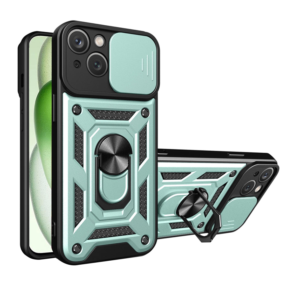 Hoes voor Apple iPhone 15 Plus, Techsuit, CamShield, Groen