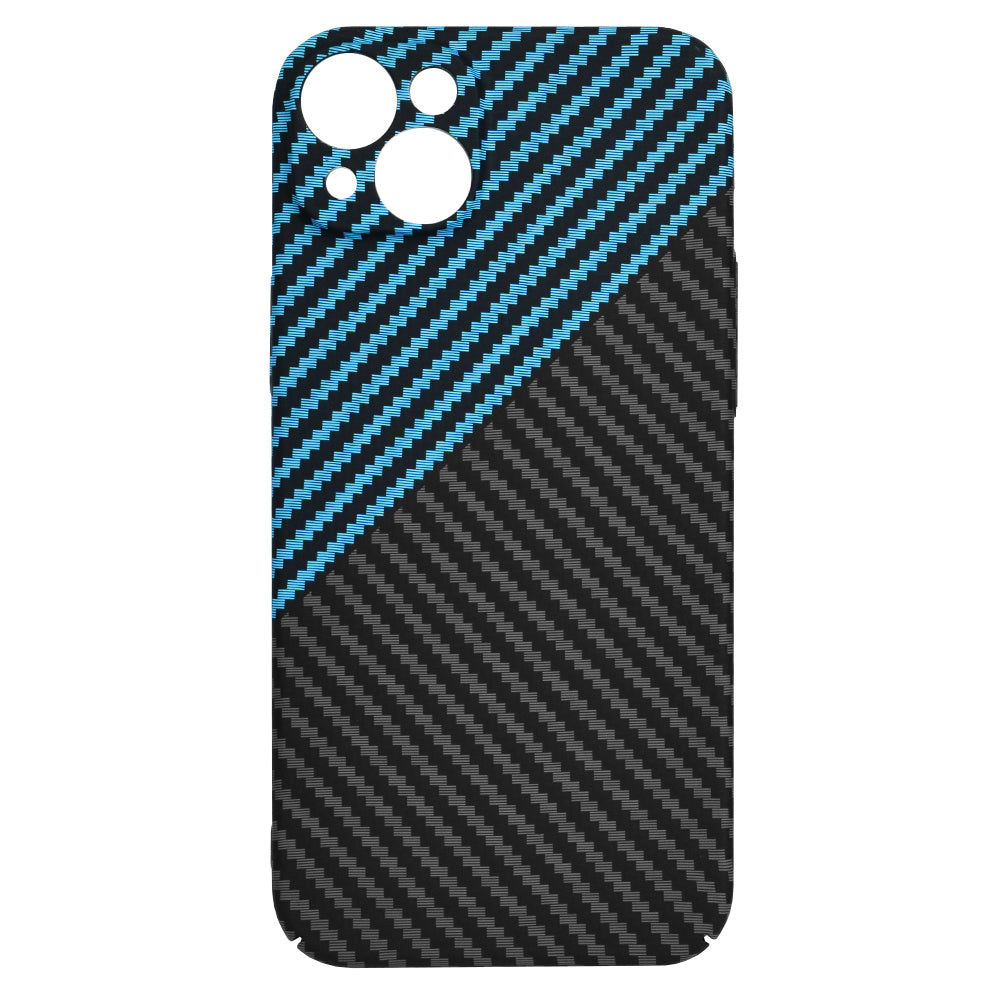 Hoesje voor Apple iPhone 15 Plus, Techsuit, Carbonite FiberShell, Zwart Bleu