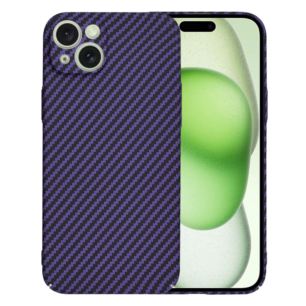 Hoes voor Apple iPhone 15 Plus, Techsuit, Carbonite FiberShell, Paars