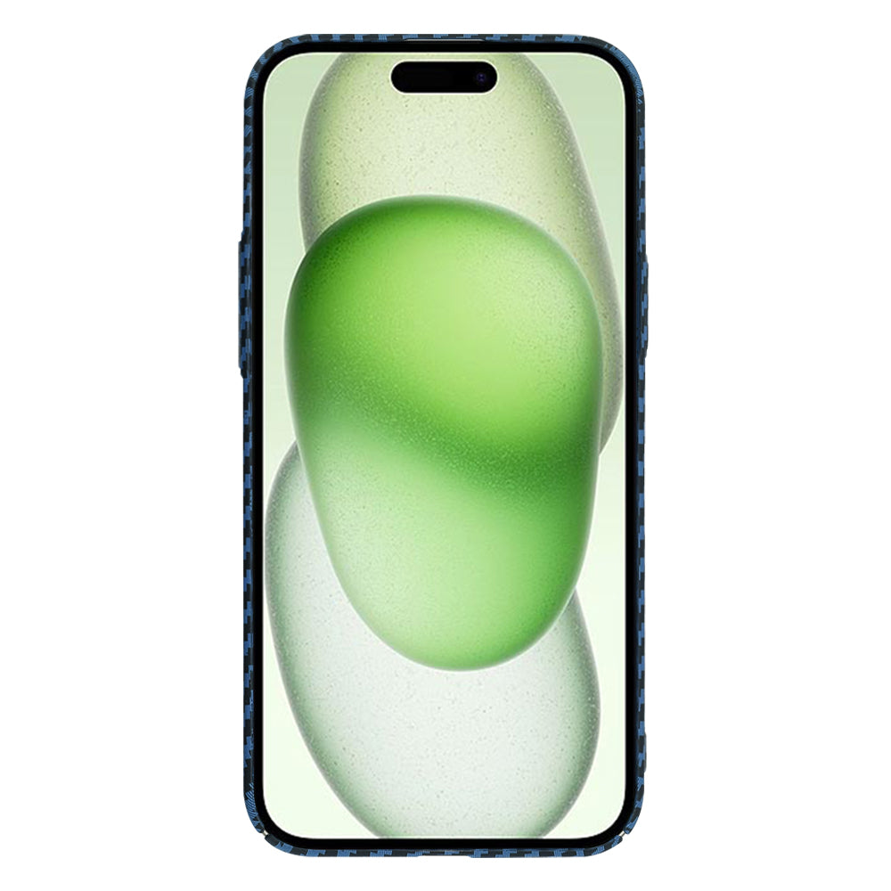Hoesje voor Apple iPhone 15 Plus, Techsuit, Carbonite FiberShell, Turkoois