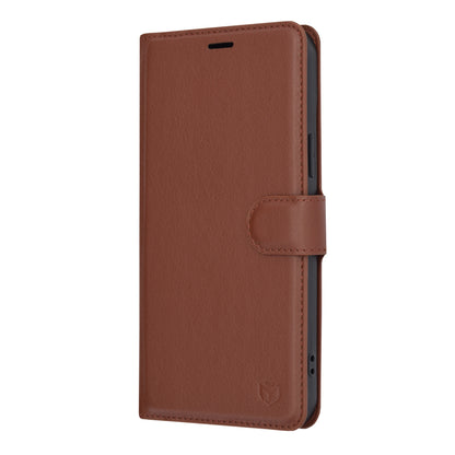Hoes voor Apple iPhone 15 Plus, Techsuit, Leather Folio, Bruin