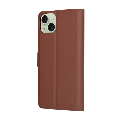 Hoes voor Apple iPhone 15 Plus, Techsuit, Leather Folio, Bruin