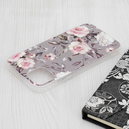 Hoes voor Apple iPhone 15 Plus, Techsuit, Marble, Grijs