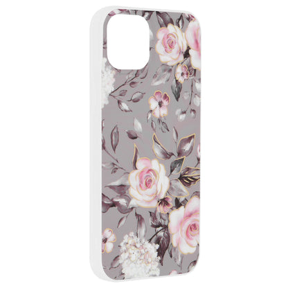 Hoes voor Apple iPhone 15 Plus, Techsuit, Marble, Grijs
