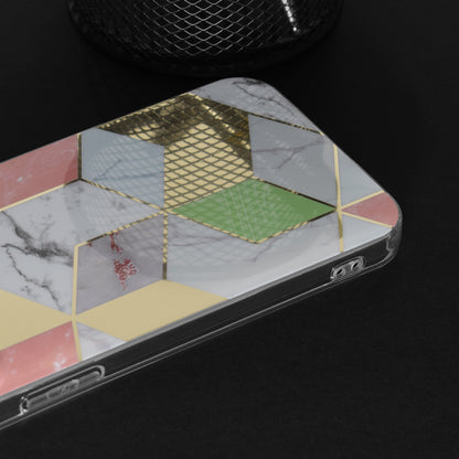 Hoes voor Apple iPhone 15 Plus, Techsuit, Marble, Paars