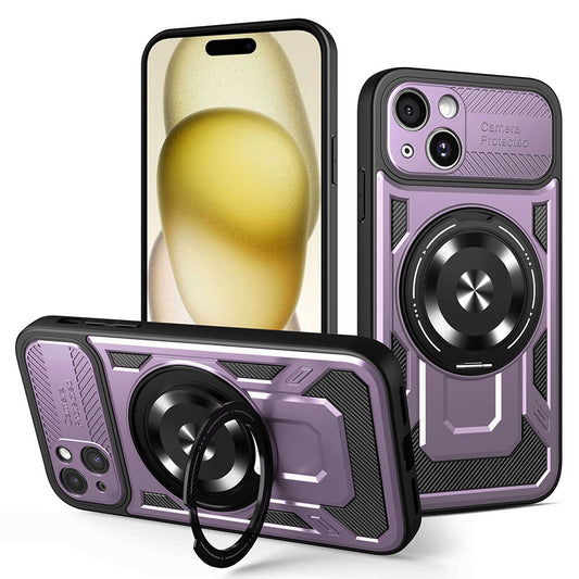 Hoes voor Apple iPhone 15 Plus, Techsuit, RuggedCam, Paars