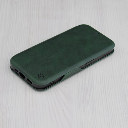 Hoes voor Apple iPhone 15 Plus, Techsuit, Safe Wallet Plus, Groen