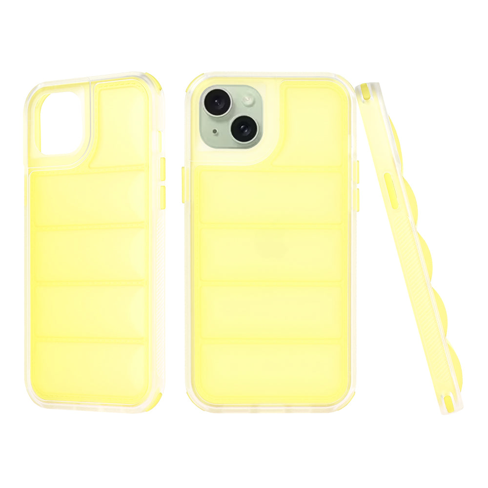 Hoes voor Apple iPhone 15 Plus, Techsuit, Wave Shield, Geel
