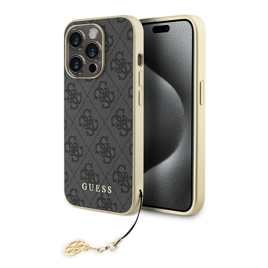 Hoes voor Apple iPhone 15 Pro, Guess, 4G Charm, Gri