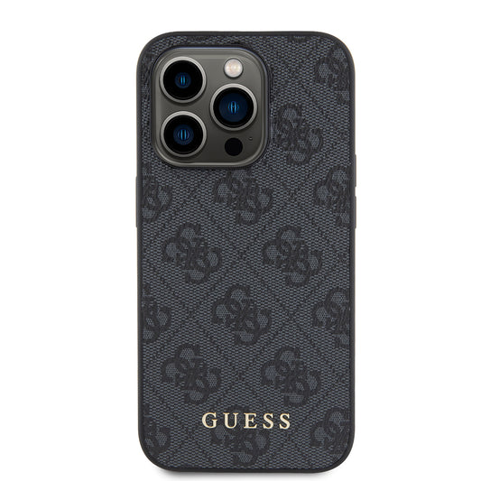 Hoes voor Apple iPhone 15 Pro, Guess, 4G Metal Gold Logo, Gri