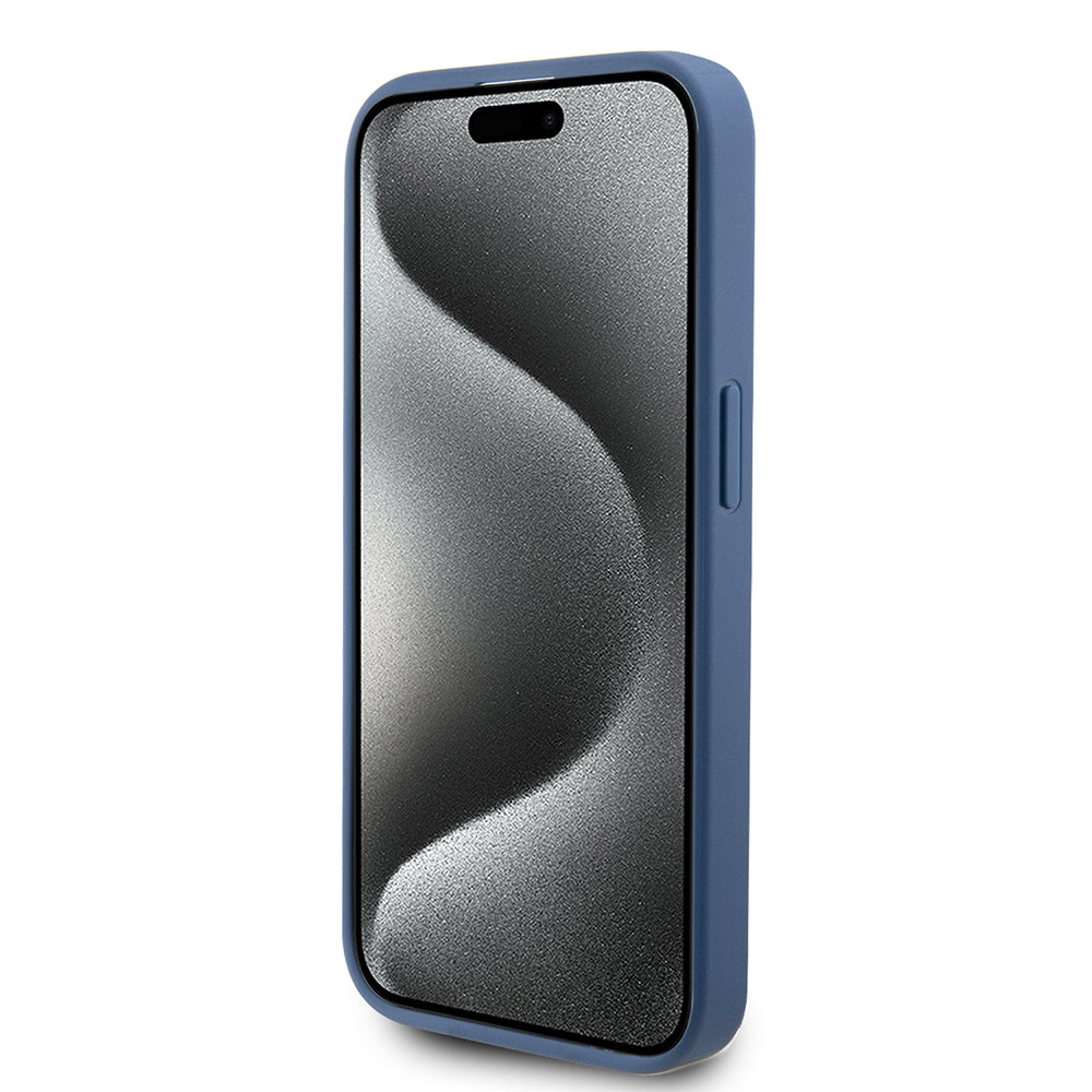 Case for Apple iPhone 15 Pro, Guess, 4G Stripe, Blue