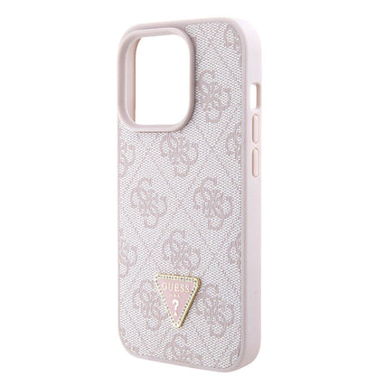 Hoes voor Apple iPhone 15 Pro, Guess, Crossbody 4G Metal Logo, Roze