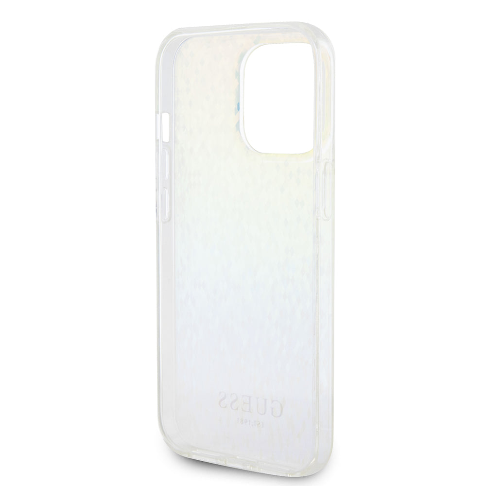 Hoesje voor Apple iPhone 15 Pro, Guess, IML Faceted Mirror Disco Iridescent, Meerkleurig