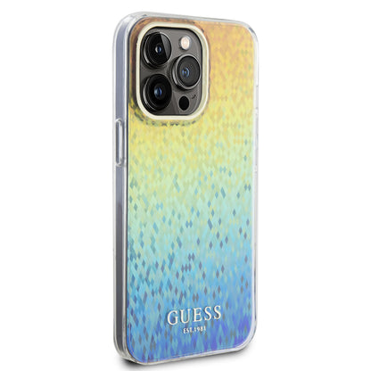Hoesje voor Apple iPhone 15 Pro, Guess, IML Faceted Mirror Disco Iridescent, Meerkleurig