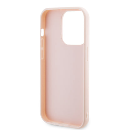 Hoes voor Apple iPhone 15 Pro, Karl Lagerfeld, 3D Rubber Glitter Logo Karl, Roze
