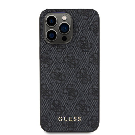 Hoes voor Apple iPhone 15 Pro Max, Guess, 4G Metal Gold Logo, Gri