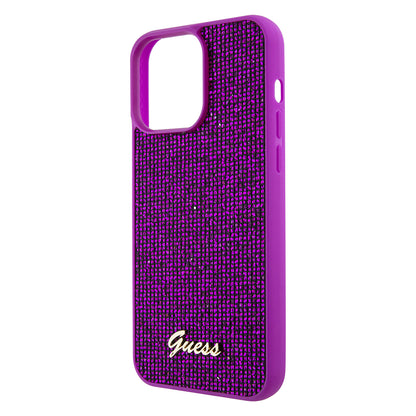 Hoes voor Apple iPhone 15 Pro Max, Guess, Disco Metal Script, Fuchsia