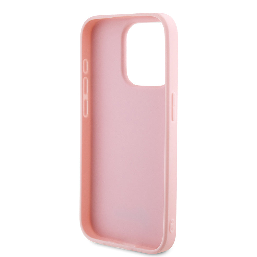 Case for Apple iPhone 15 Pro Max, Guess, Iridescent Metal Script, Pink