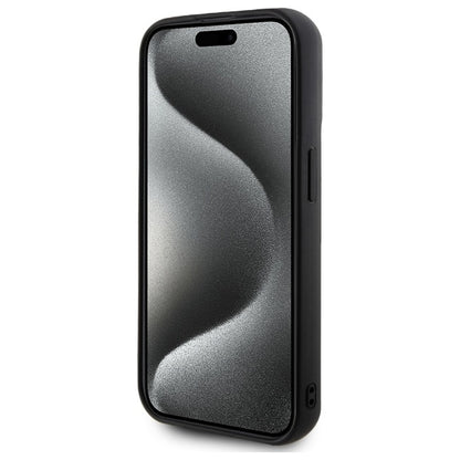 Hoes voor Apple iPhone 15 Pro Max, Karl Lagerfeld, 3D Rubber Signature, Zwart