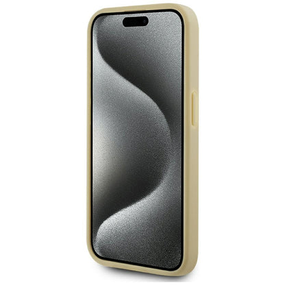 Hoes voor Apple iPhone 15 Pro Max, Karl Lagerfeld, Metal Signature, Goud